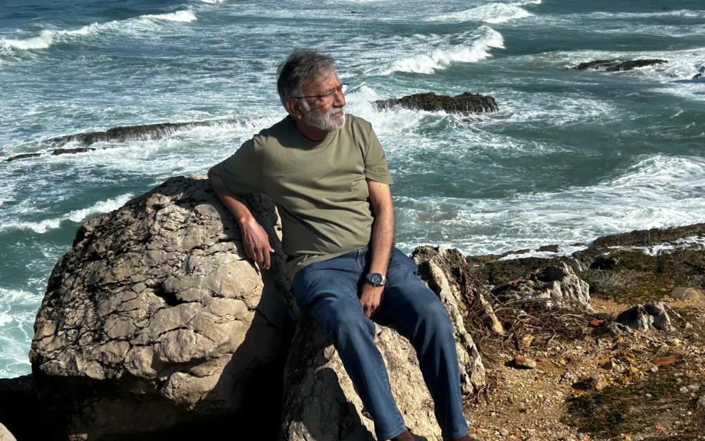 Sandeep by the water