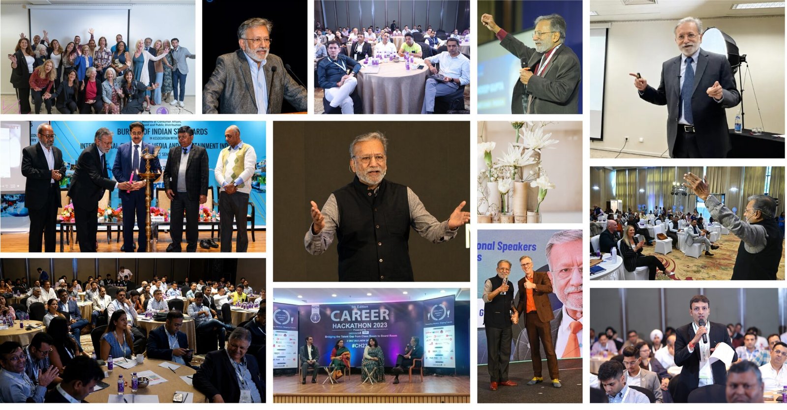 Sandeep Amar Guppta with audiences and on stage